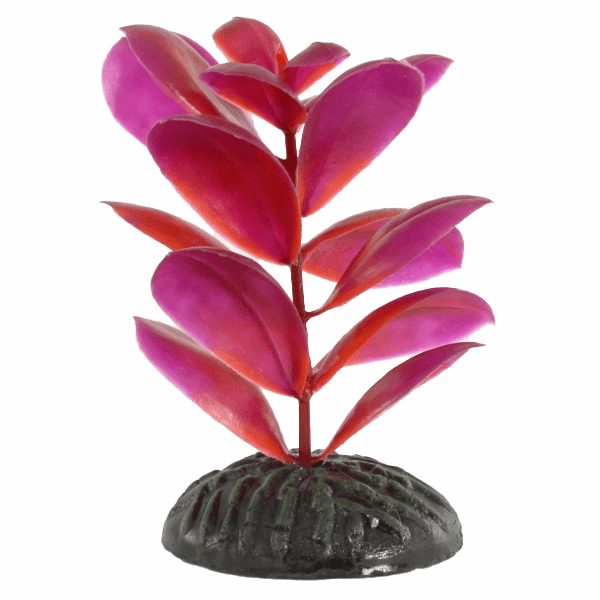 Fish Gear Magenta Bacopa Plastic Betta Plant (4")