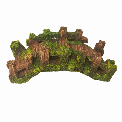 Fish Gear Mossy Bridge Aquarium Ornament