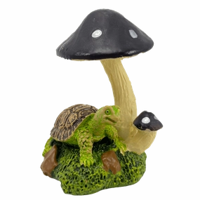 Fish Gear Mushroom & Turtle Betta Ornament