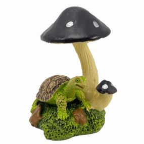Fish Gear Mushroom & Turtle Betta Ornament