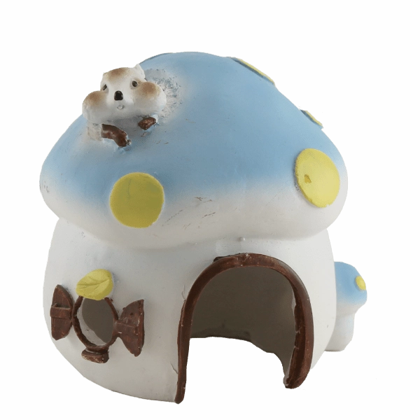 Fish Gear Mushroom House Aquarium Ornament