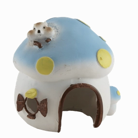 Fish Gear Mushroom House Aquarium Ornament