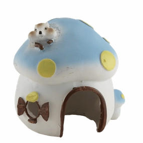 Fish Gear Mushroom House Aquarium Ornament