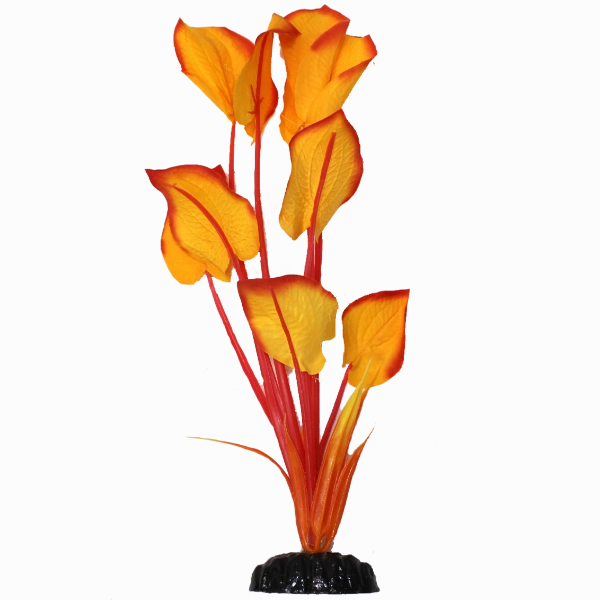 Fish Gear Orange Crypt Silk Aquarium Plant (12")