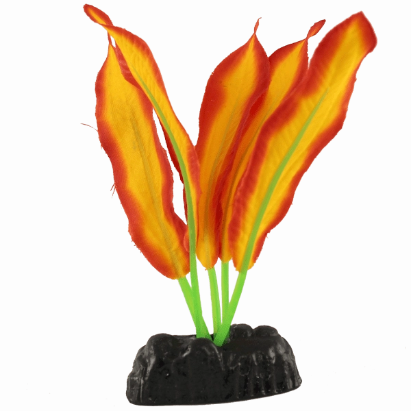 Fish Gear Orange Sword Silk Betta Plant (4")
