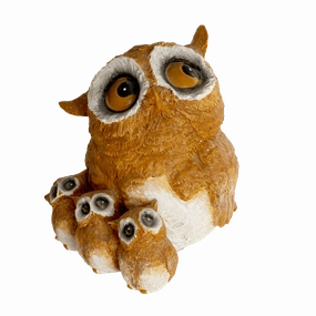 Fish Gear Owl Babies Aquarium Ornament