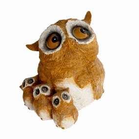 Fish Gear Owl Babies Aquarium Ornament