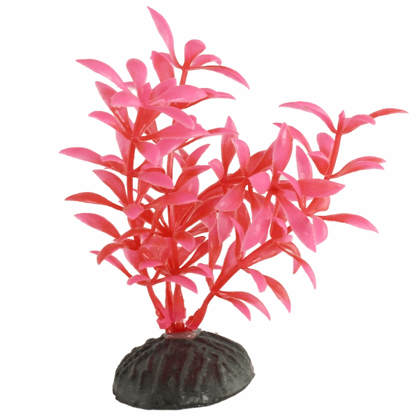 Fish Gear Pink Hygrophila Plastic Betta Plant (4")
