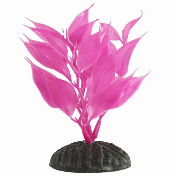 Fish Gear Pink Hygrophila Plastic Betta Plant (4")