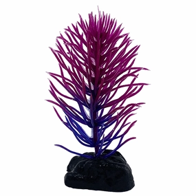 Fish Gear Purple Hornwort Plastic Betta Plant (3")