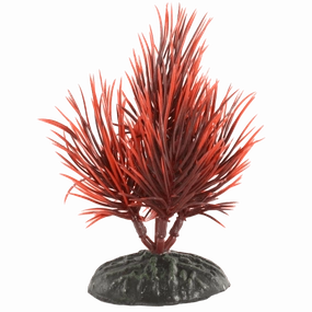 Fish Gear Red & Black Hairgrass Plastic Betta Plant (4")
