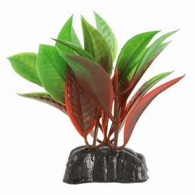 Fish Gear Red & Green Crypt Plastic Betta Plant (3")