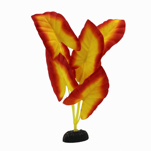 Fish Gear Red & Yellow Arrowhead Silk Aquarium Plant (8")