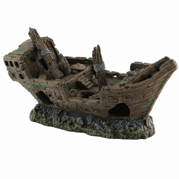 Fish Gear Shipwreck Aquarium Ornament