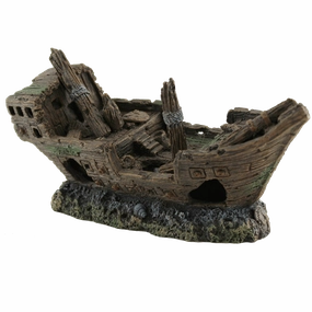 Fish Gear Shipwreck Aquarium Ornament