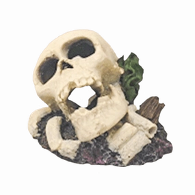 Fish Gear Skull Aquarium Ornament