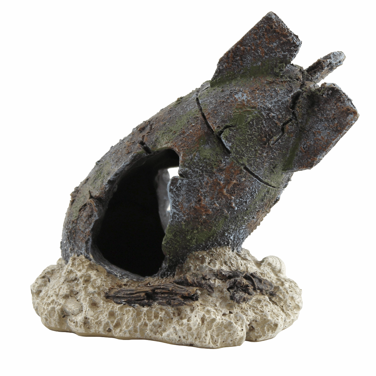 Fish Gear Sunken Bomb Aquarium Ornament