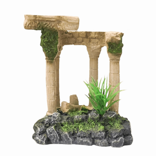 Fish Gear Sunken Ruins Aquarium Ornament;