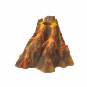 Fish Gear Volcano Aquarium Ornament with Airstone & Light