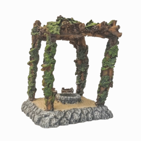 Fish Gear Wishing Well Aquarium Ornament
