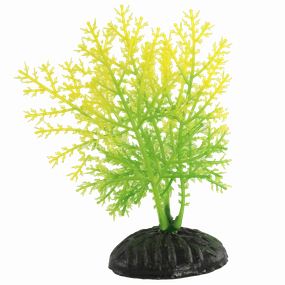 Fish Gear Yellow & Green Hygrophila Plastic Betta Plant (4")