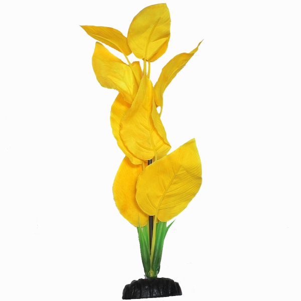 Fish Gear Yellow Crypt Silk Aquarium Plant (12")