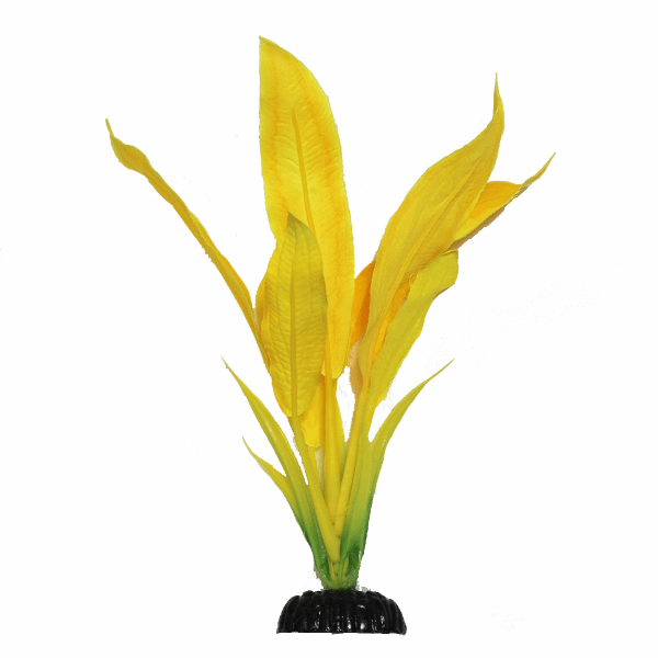 Fish Gear Yellow Sword Silk Aquarium Plant (8")