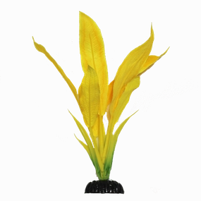 Fish Gear Yellow Sword Silk Aquarium Plant (8")