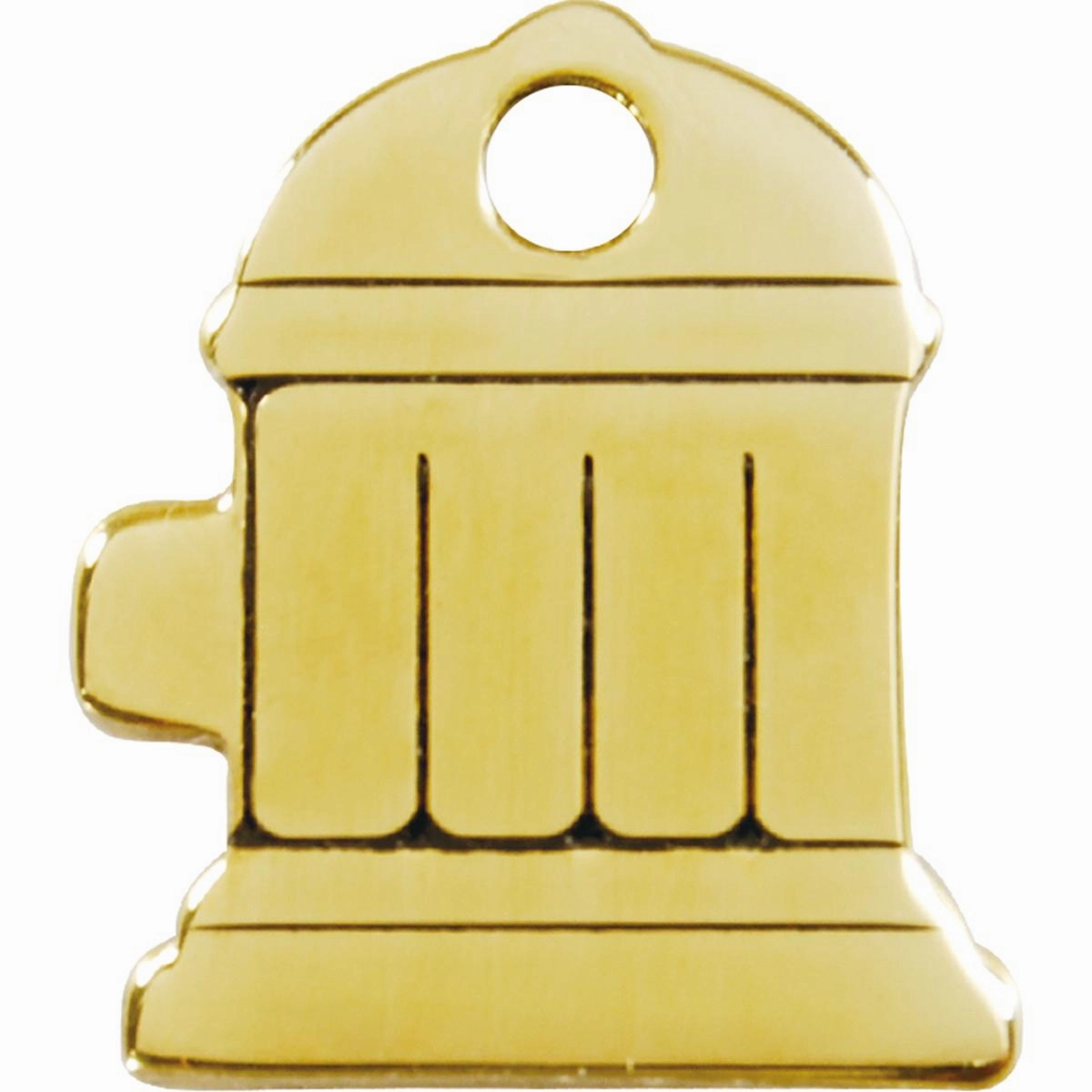 Flat Brass Fire Hydrant Dog ID Tag