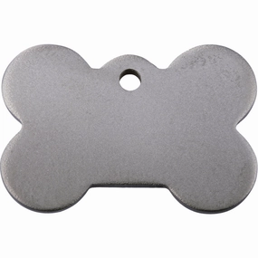Flat Titanium Bone Dog ID Tag