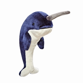 FLUFF & TUFF Bleu Narwhal Dog Toy