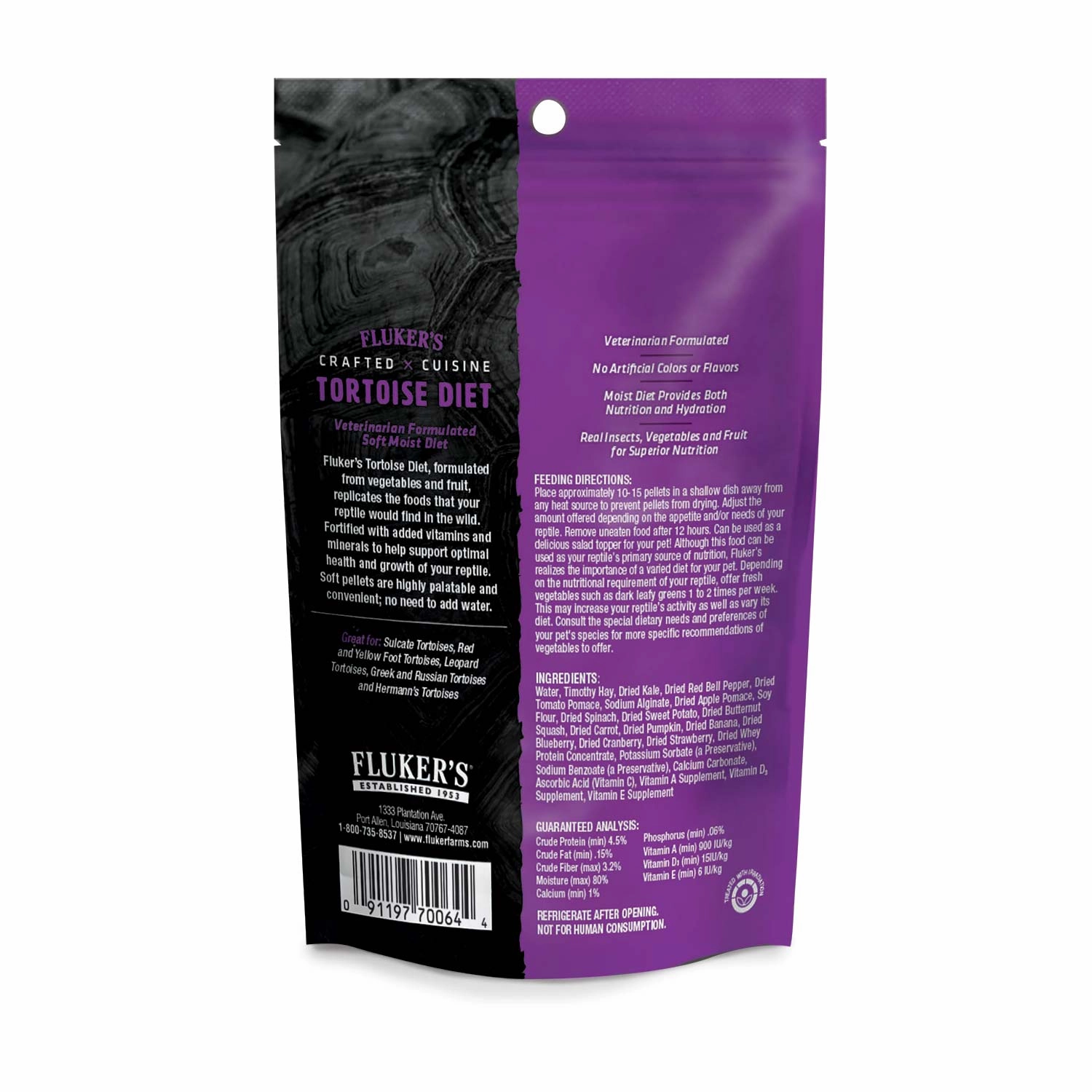 Fluker's Crafted Cuisine Semi Moist Diet - Tortoise