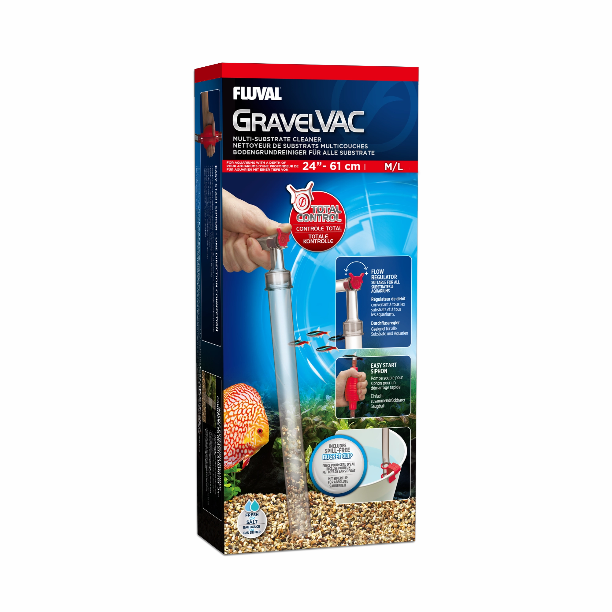 Fluval - Gravel Vac Multi-Surface Substrate Cleaner (Medium/Large)