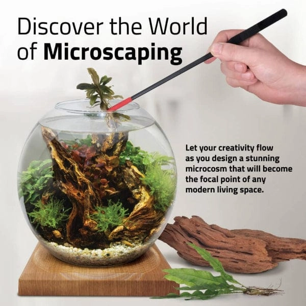 Fluval Liv Microscaping Aquarium Kit, 1.6 US Gal / 6 L, Teak