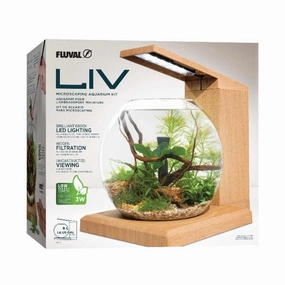 Fluval Liv Microscaping Aquarium Kit, 1.6 US Gal / 6 L, Teak