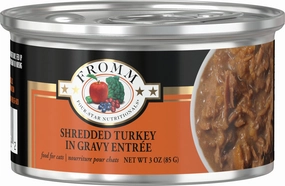 Fromm Four-Star Grain-Free Shredded Turkey in Gravy Canned Cat Food