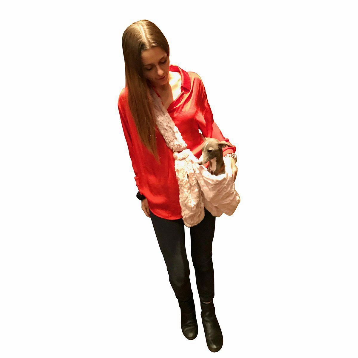 Fur Baby Adjustable Sling Dog Carrier Blush Bella