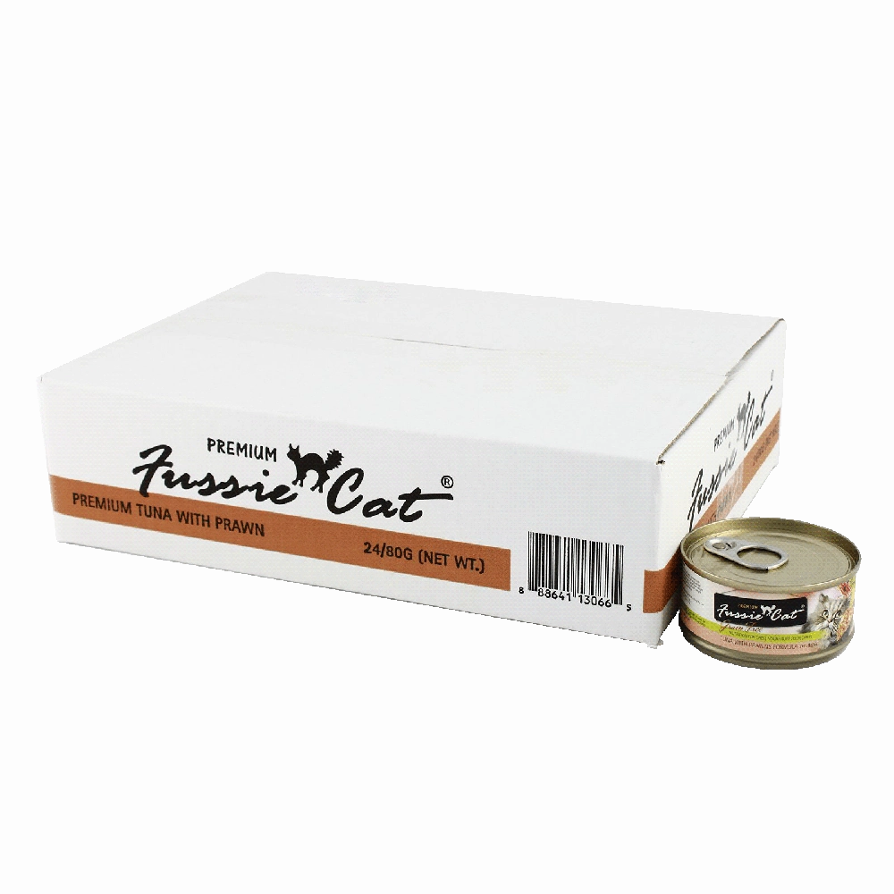 Fussie Cat Black Label Tuna with Prawns in Aspic 80g