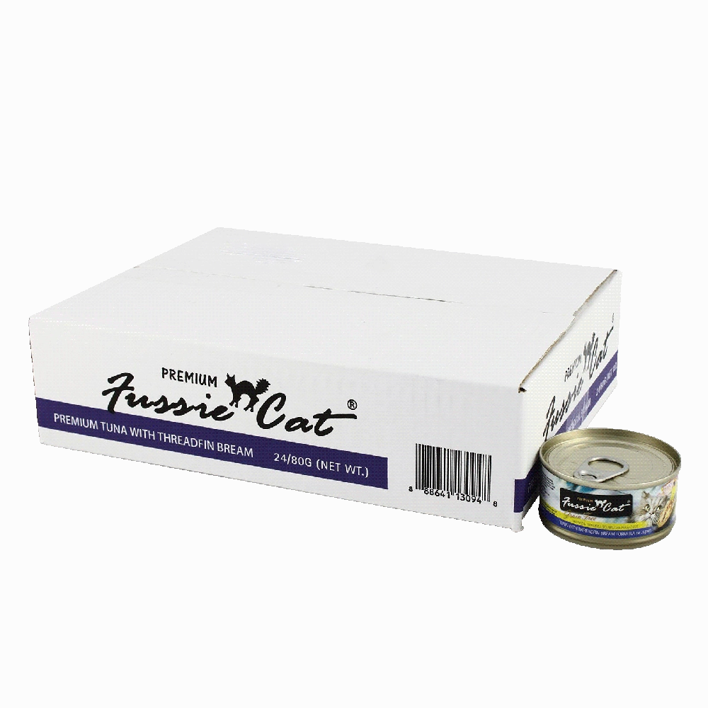 Fussie Cat Black Label Tuna with Threadfin Bream in Aspic 80g