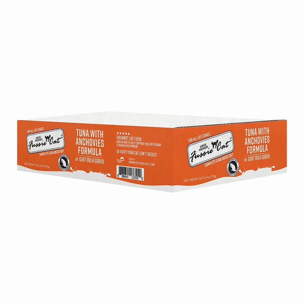 Fussie Cat Goat Milk Tuna with Anchovies in Gravy 70g