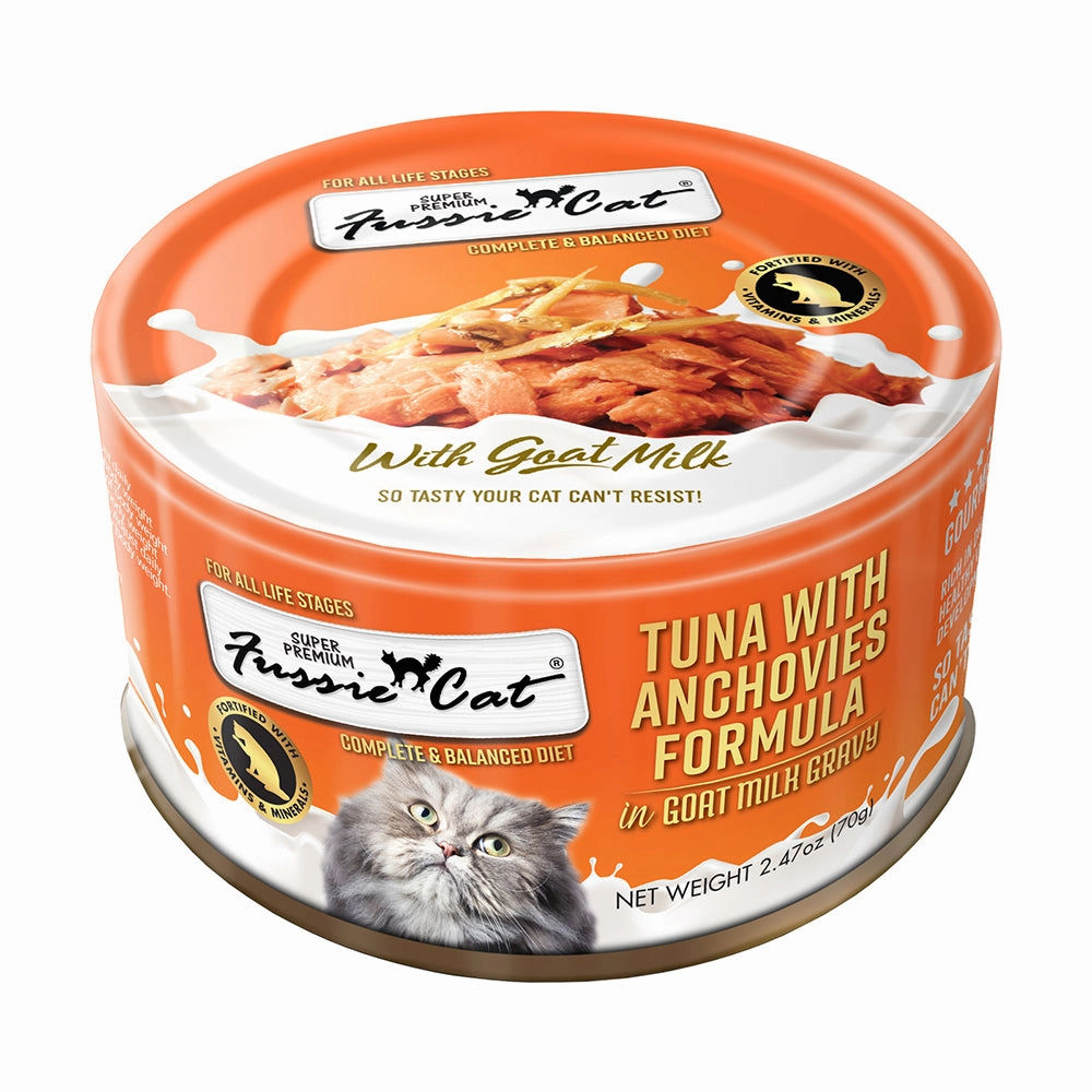 Fussie Cat Goat Milk Tuna with Anchovies in Gravy 70g
