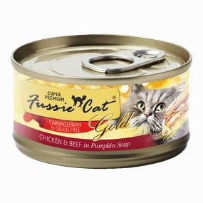 Fussie Cat Gold Label Chicken & Beef in Pumpkin Soup 80g