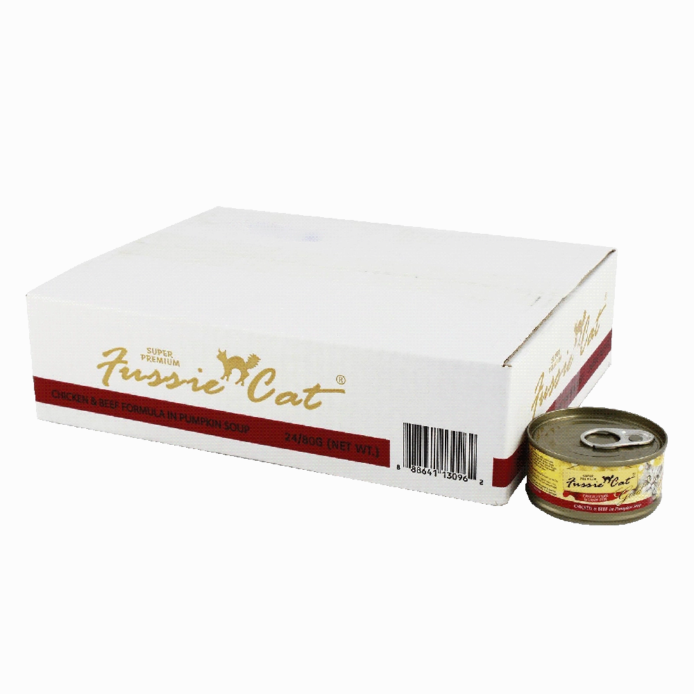 Fussie Cat Gold Label Chicken & Beef in Pumpkin Soup 80g