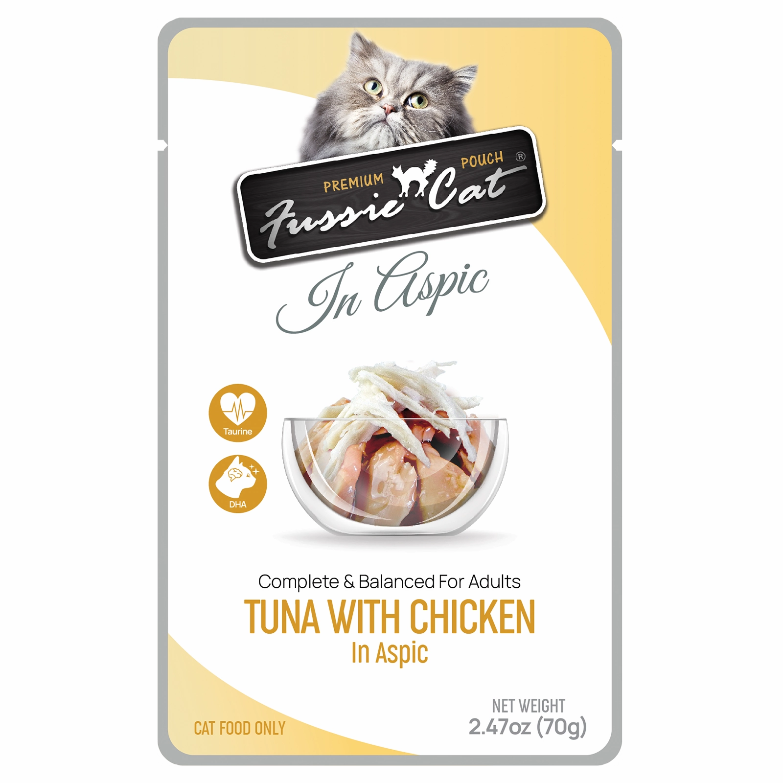 Fussie Cat Premium Pouch Tuna with Chicken in Aspic Cat Food
