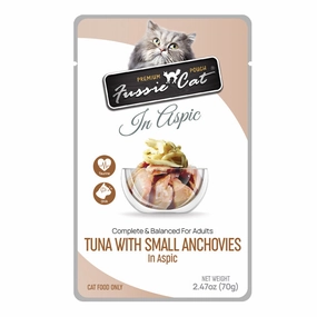 FUSSIE CAT Tuna with Small Anchovies in Aspic Cat Food