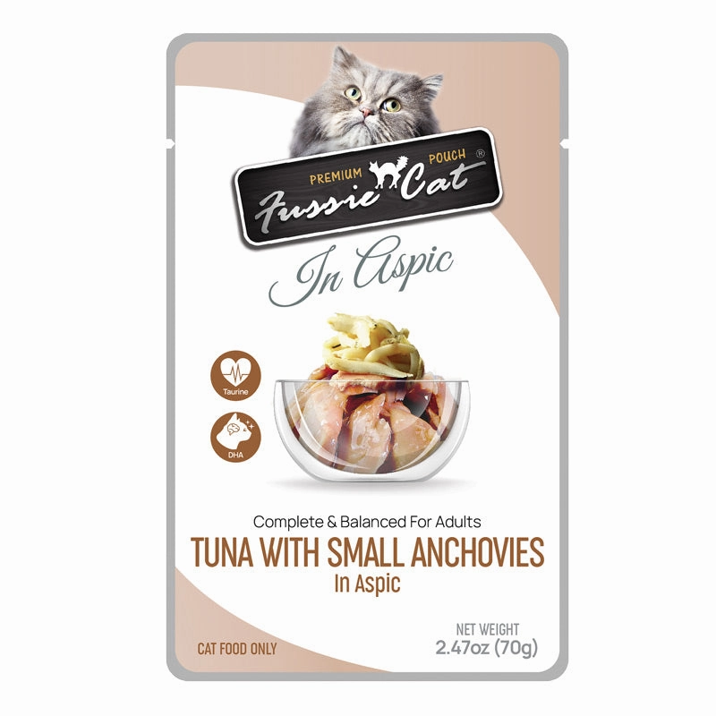 FUSSIE CAT Tuna with Small Anchovies in Aspic Cat Food