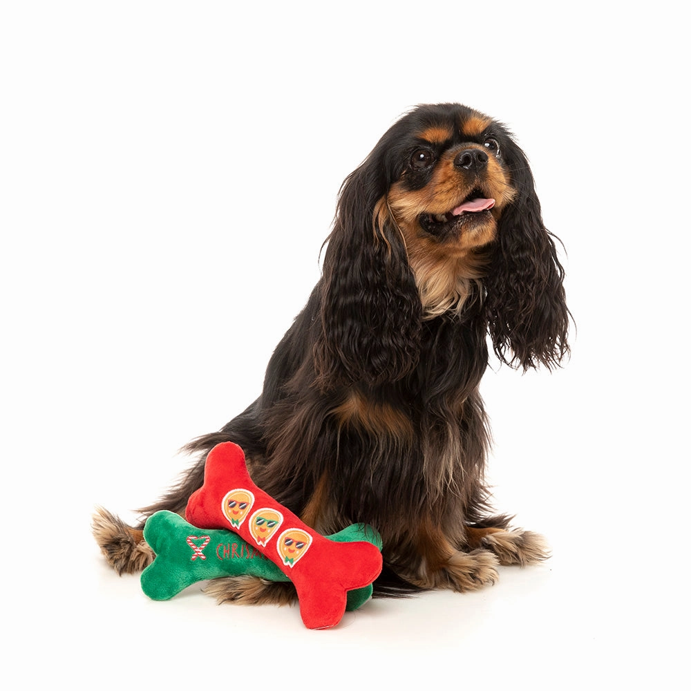 Fuzzyard Happy Howlidays Plush Dog Toy - Chrismutts Homies Bones S