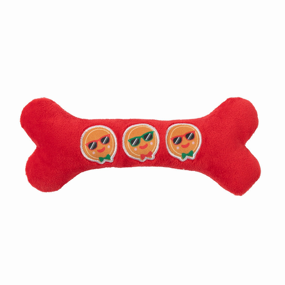 Fuzzyard Happy Howlidays Plush Dog Toy - Chrismutts Homies Bones S
