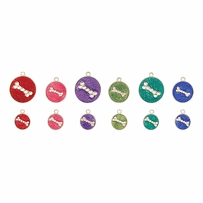 Glitter Crystal Bone Dog ID Tag