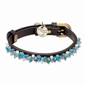 Green Aventurine And Turquoise Mini Beaded Dog Collar